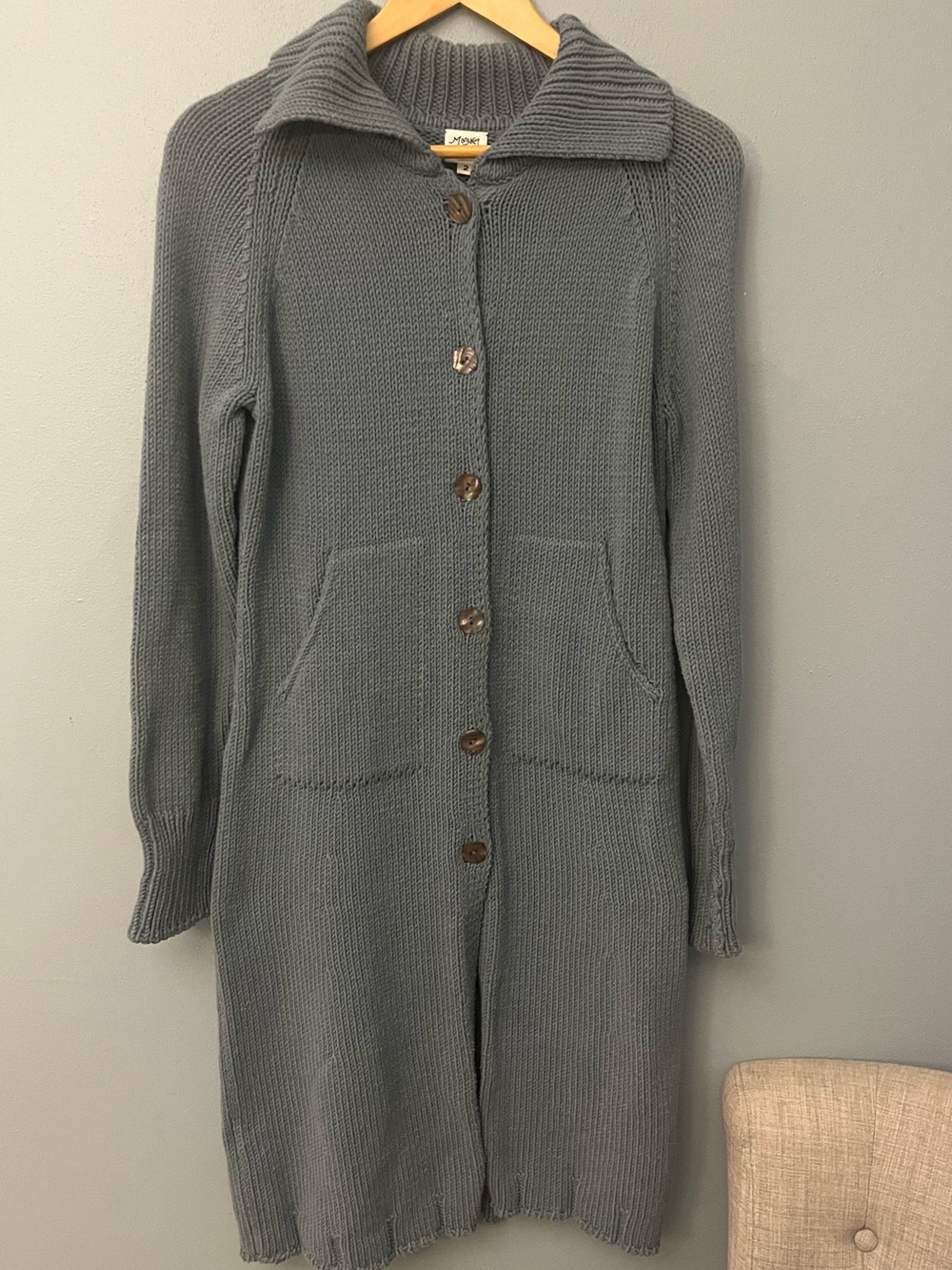 Vintage Margaret O'Leary Button-Up Duster Cardigan